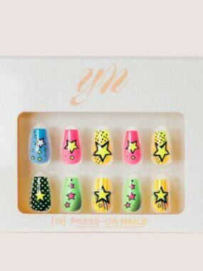 Young Nails Retro Remix  Press-On Nail Kit | 32 Tips | Complete Set | New